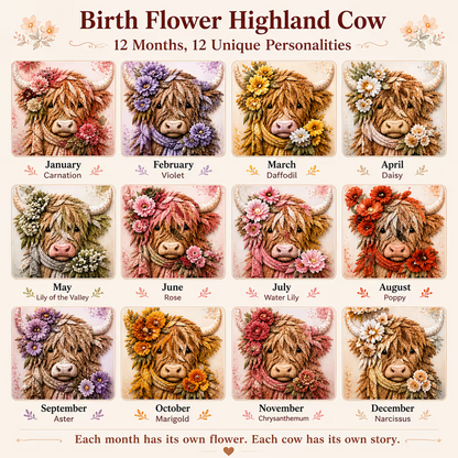 🔥LAST DAY 50% OFF - 🐮💐🌸 Birth Flower Highland Cow 3D Layered Fabric Art DIY Kit (Beginner-friendly) 🔥 Buy 2 Free Shipping