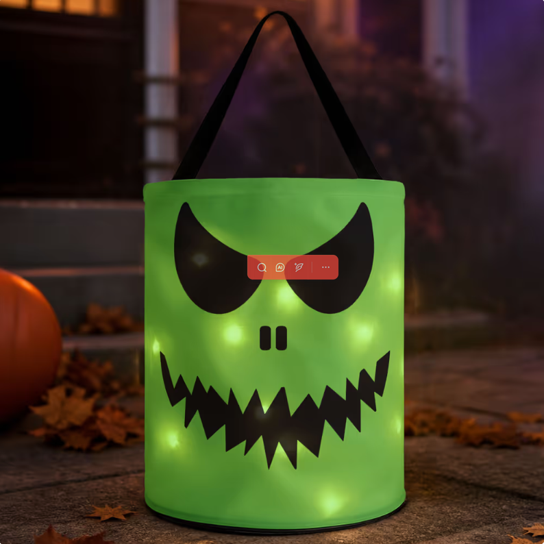 🎃👻Halloween Candy Bag For Kids Scary Pumpkin Face - Personalized Halloween Basket