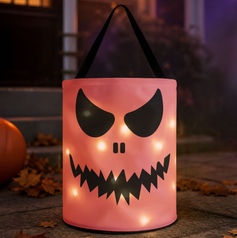 🎃👻Halloween Candy Bag For Kids Scary Pumpkin Face - Personalized Halloween Basket