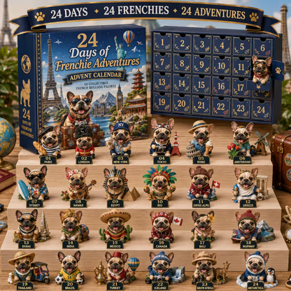 ⏳ Last Day 49% OFF – 🐶 24-Day French Bulldog Christmas Advent Calendar | 24 Unique Collectible Frenchie Characters with Different Outfits, Personalities & Daily Holiday Surprises 🎄✨