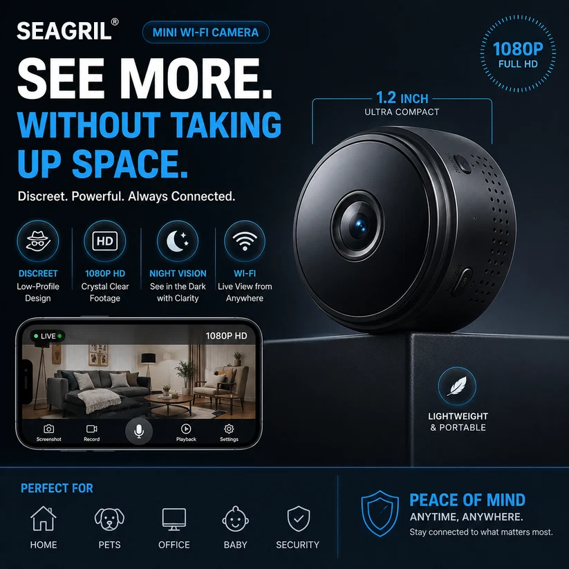 📸Mini WIFI Camera 1080P HD - Night Vision Included