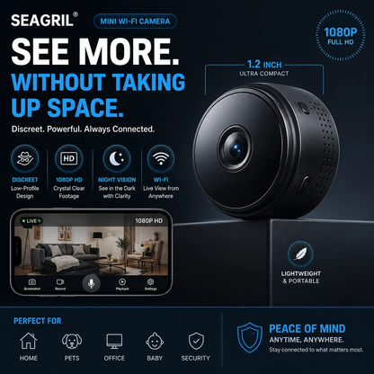 📸Mini WIFI Camera 1080P HD - Night Vision Included