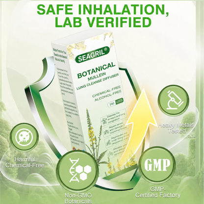 ❣️✅UK Owned and Operated|Botanical Mullein Lung Cleanse Diffuser (💝 Cough, wheezing, shortness of breath, sputum, stuffy nose, bronchitis, bronchitis, allergy symptoms, lung discomfort💝)