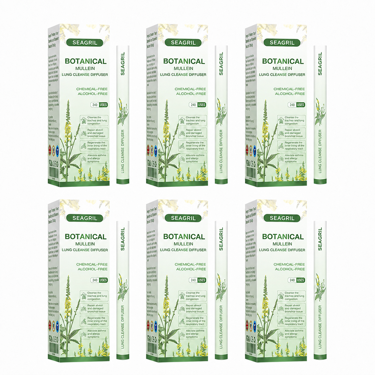 ❣️✅UK Owned and Operated|Botanical Mullein Lung Cleanse Diffuser (💝 Cough, wheezing, shortness of breath, sputum, stuffy nose, bronchitis, bronchitis, allergy symptoms, lung discomfort💝)